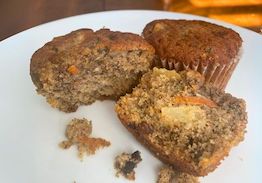 Carrot Zucchini Muffin with Walnuts