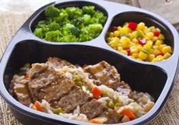 beef with orange rice, one of our heart-healthy meals delivered
